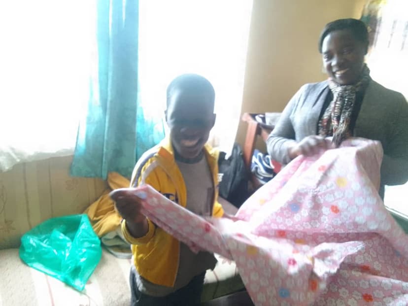 Child engaged in learning activity